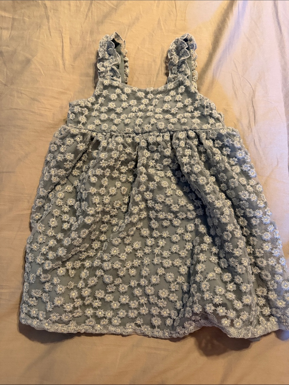 Cat & Jack Light Blue Daisy Appliqué Sundress